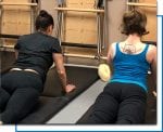 Women working out during a semi-private session