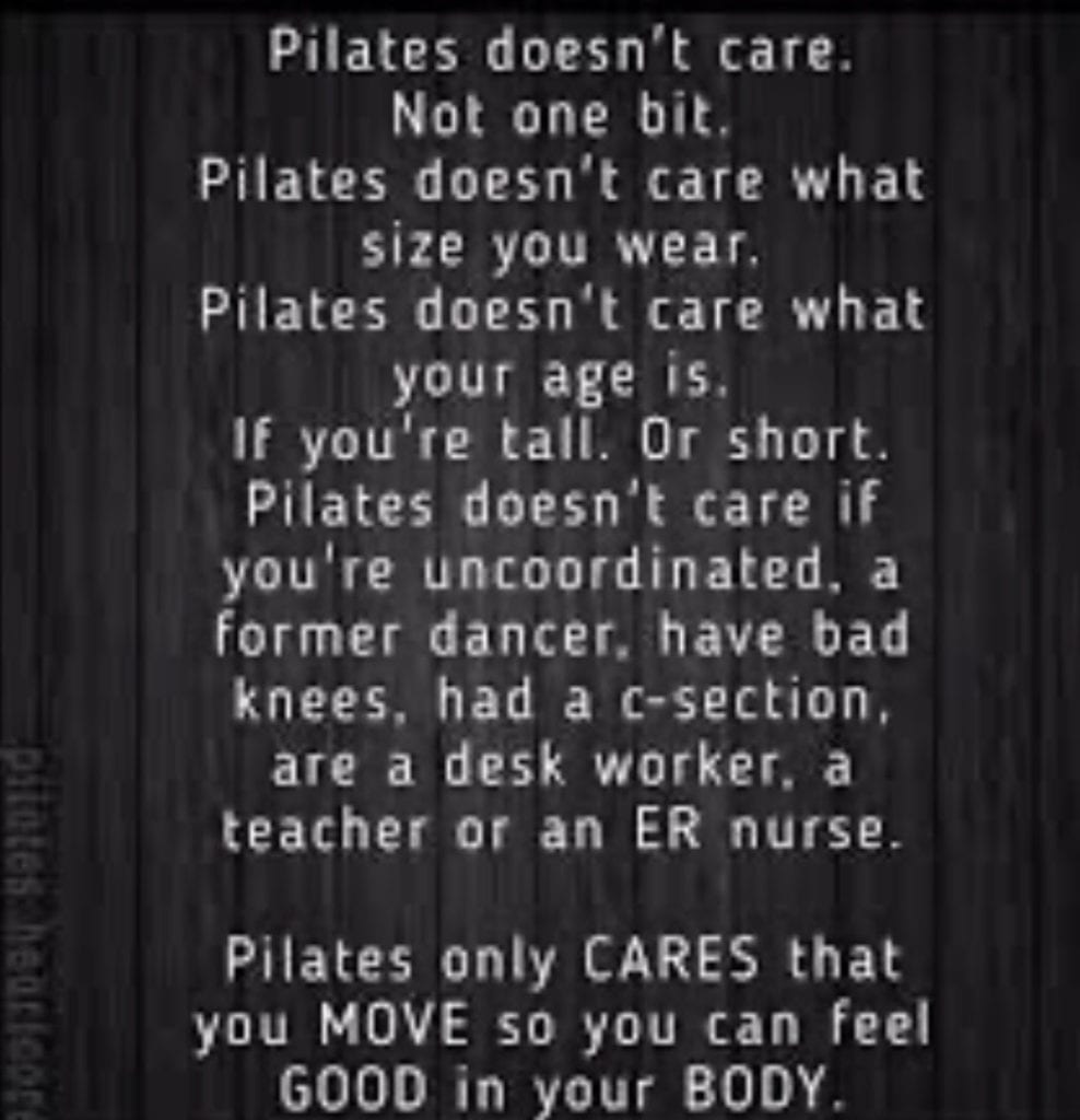 Pilates doesn't care | Precision Pilates | smithtownepilates.com