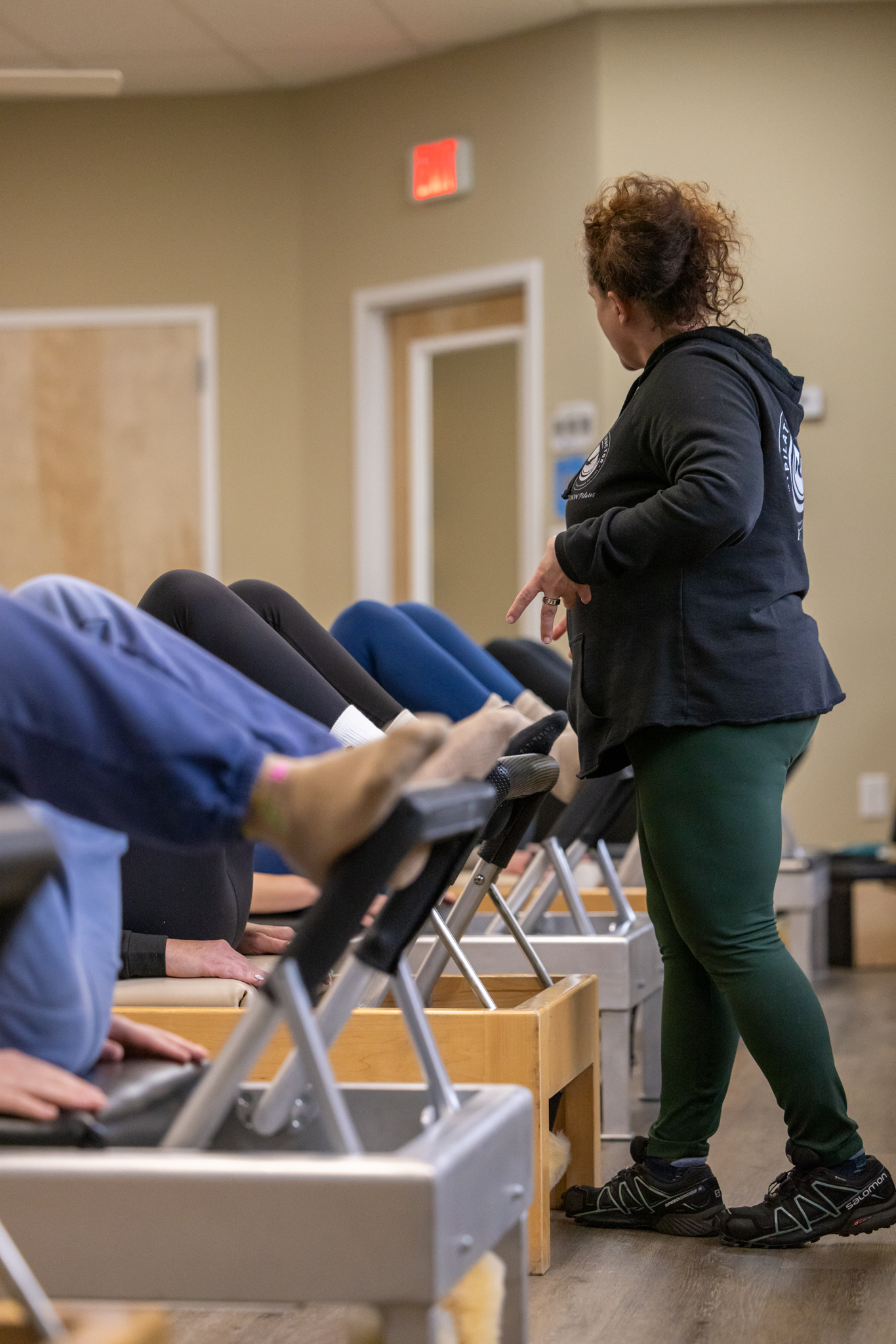 Amy Hirsch teaching at Precision Pilates Nesconset